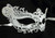 White Foxy Girl Laser Cut Masquerade Metal Filigree Fox Cat Mask Stones