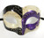 Purple Cream Black Masquerade Mardi Gras Halloween Ball Mask