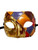 Gold Foil Orange Red Purple Harlequin Masquerade Paper Mache Mardi Gras Mask