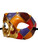 Gold Foil Orange Red Purple Harlequin Masquerade Paper Mache Mardi Gras Mask