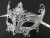 Regal White Crystal Wedding Laser Cut Venetian Mask Masquerade Metal Filigree