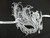 White Crystal Swan Laser Cut Venetian Mask Masquerade Metal Filigree Mardi Gras