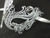 White Crystal Swan Laser Cut Venetian Mask Masquerade Metal Filigree Mardi Gras