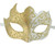 Gold White Venetian Mask Masquerade Mardi Gras Unique Style