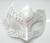 Silver White Venetian Masquerade Mardi Gras Unique Style Mask