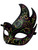 Black Purple Green Gold Masquerade Swirl Flame Mask Mardi Gras Ball Dance Prom