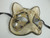 Cat Mask Silver Black Paper Mache Masquerade Mardi Gras Halloween