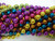 12 48 inch 10mm Neon Rainbow Round Mardi Gras Bead Necklaces 48"