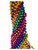 12 48 inch 10mm Neon Rainbow Round Mardi Gras Bead Necklaces 48"