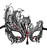 Black Red Rhinestone Swan Laser Cut Venetian Mask Masquerade Metal Filigree Black Red Rhinestone Swan Laser Cut Venetian Mask Masquerade Metal Filigree