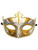 Wedding White Gold Stripe Venetian Mardi Gras Masquerade Mask Prom Dance