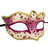 Purple White Gold Small Venetian Mask Masquerade Mardi Gras