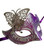 Purple Silver Butterfly laser cut  Mardi Gras Masquerade Mask Adult