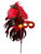 Red Feather Masquerade Ball Decor Mardi Gras Party Stick Mask Red Feather Masquerade Ball Decor Mardi Gras Party Stick Mask