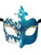 Turquoise Crystal Fleur De Lis Masquerade Mardi Gras Mask Italy Italian Venetian Made