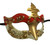 Red Gold Mens Music Masquerade Mardi Gras Mask