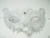 White Cat Laser Cut Venetian Mask Masquerade Ball Halloween Metal Filigree