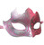 Pink Gray Silver Venetian Mask Masquerade Mardi Gras
