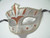Orange White Venetian Mardi Gras Prom Masquerade Mask