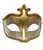 White Gold Glitter Venetian Masquerade Costume Mask Halloween New Years Party