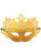 Yellow White Cracked Antique Crown Masquerade Mask