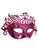 Metallic Colors Crown Mask Silver or Pink Mardi Gras Masquerade Mask