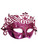 Pink Metallic Crown Mask Pink Mardi Gras Masquerade Mask