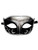 Silver Gray Black Elegant Crescent Glitter Venetian Masquerade Mask