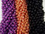 36 Purple Orange Black Halloween Mardi Gras Beads Party Favors Necklaces 3 Dozen