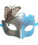 Light Blue Aqua Silver Butterfly laser cut Mardi Gras Masquerade Mask Adult