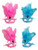 Pink, Blue Princess Oval Feather Mardi Gras Mask
