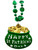 Green Happy St Patrick's Day "Pot Of Gold" Mardi Gras Bead Necklace Shamrock