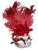 Dark Red Silver Mardi Gras Prom Venetian Feather Mask