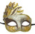 Brown Gold Venetian Masquerade Mask Party leaf cascade