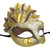 Brown Gold Venetian Masquerade Mask Party leaf cascade