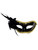 Black Gold Rose Flower Mardi Gras Masquerade Party Value Mask