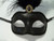 Black Feather Venetian Masquerade Mardi Gras Mask 12"