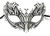 Black Crystal Butterfly Eyes Laser Cut Venetian Mask Masquerade Metal Filigree