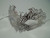 Silver Crystal Butterfly Eyes Laser Cut Venetian Mask Masquerade Topez Metal Filigree