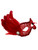 Jolene Red Lace Crystal Feather Masquerade Mardi Gras Mask