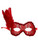 Jolene Red Lace Crystal Feather Masquerade Mardi Gras Mask