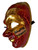 Red Gold Full Face Joker Jester Venetian Mask Masquerade Mardi Gras Prom
