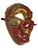 Red Gold Full Face Joker Jester Venetian Mask Masquerade Mardi Gras Prom