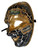 Black Gold Full Face Joker Jester Venetian Mask Masquerade Mardi Gras