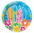 Hula Beach Party 8 Dessert Cake Plates 7" Surf Board Hibiscus Flower