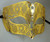 Gold Male Diamond Design Laser Cut Venetian Masquerade Metal Filigree Mask Men