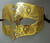 Gold Male Diamond Design Laser Cut Venetian Masquerade Metal Filigree Mask Men