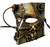 Wasteland Steampunk Bauta Masquerade Mask Men Antique Brushed Gold