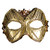 "Jupiter" Gold Sequin Metallic Masquerade Prom Ball Mask
