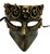 Val Halla Skull Bauta Masquerade Mask Men Brushed Gold